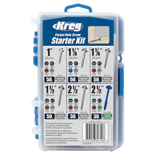 KREG® SK04-INT Pocket-Hole Screw Starter Kit