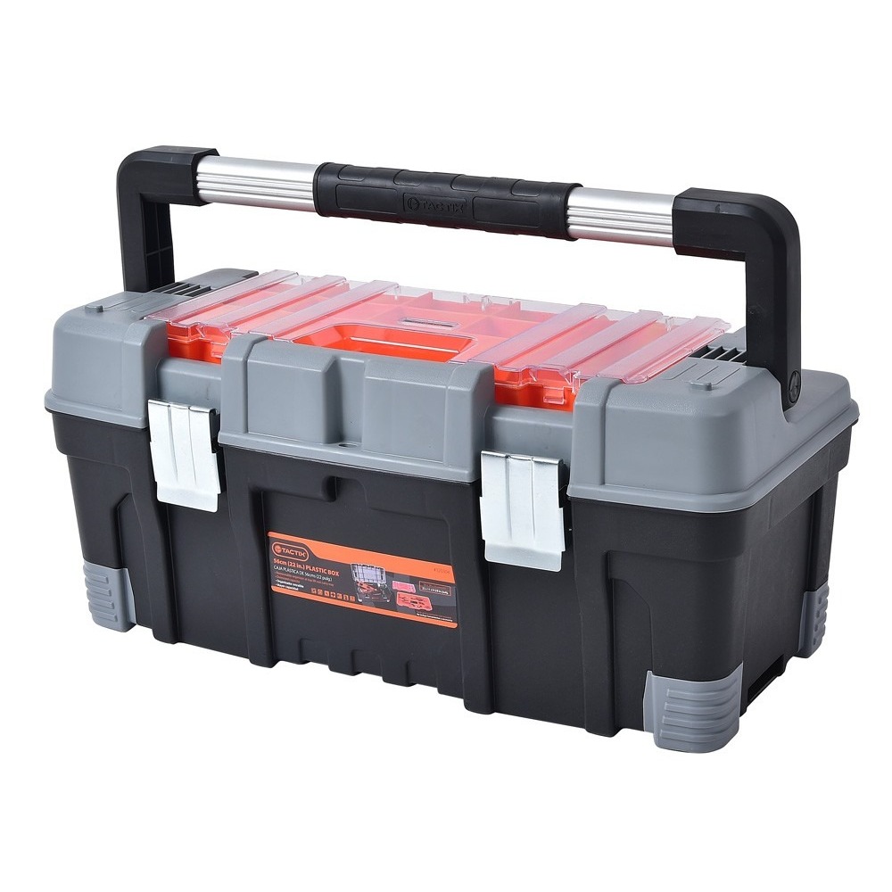 TACTIX PLASTIC BOX 58CM WITH ORGANIZER 320304