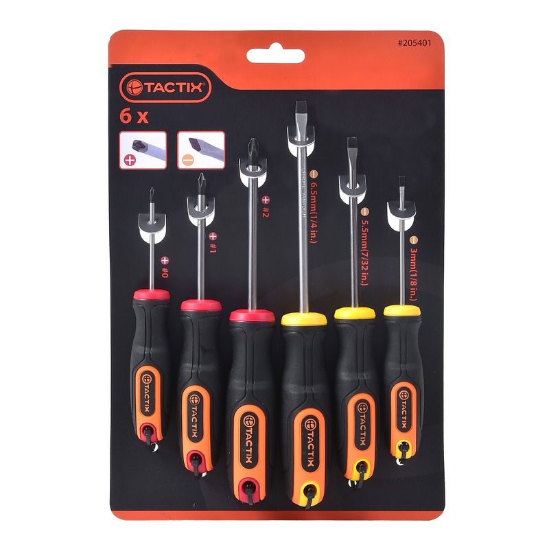TACTIX 205401 SCREWDRIVER 6PCS SET