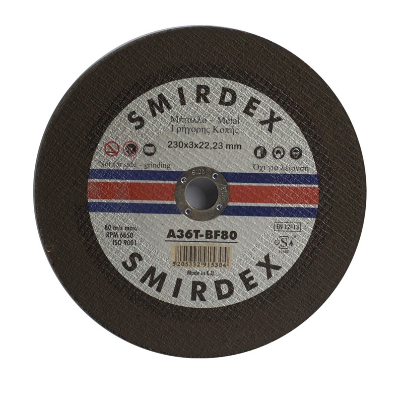 SMIRDEX CUTTING DISC 230X3X22,3  METAL 3MM