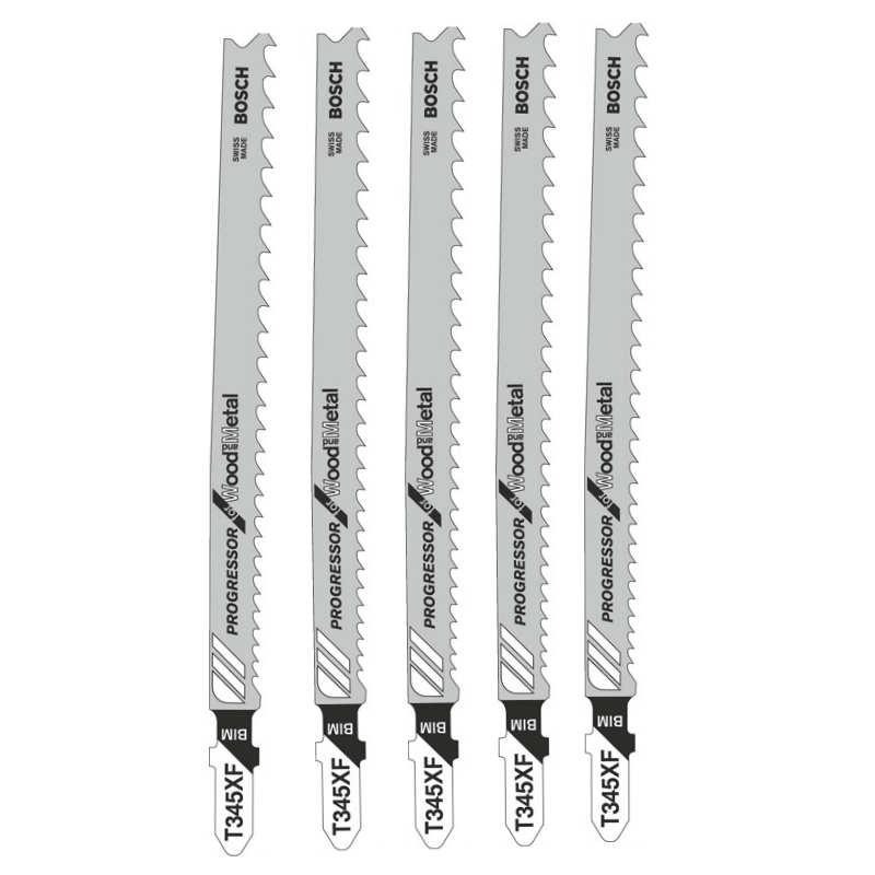 BOSCH T345XF JIGSAW BLADES Progressor BiM 5PCS