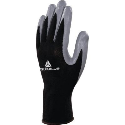 NITRILE GLOVES GREY/BLACK L VE712GR0