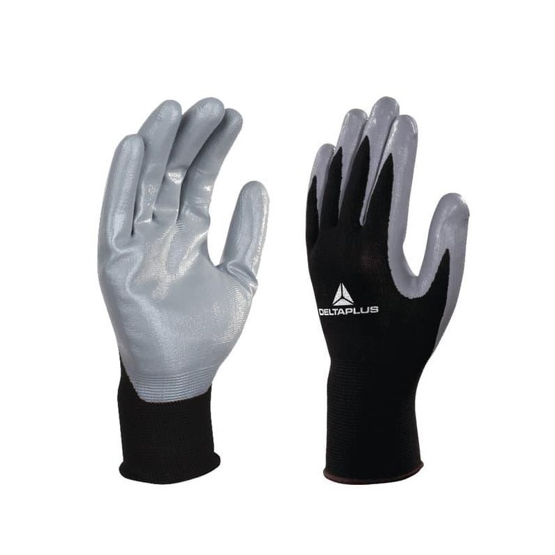 NITRILE GLOVES GREY/BLACK XL VE712GR