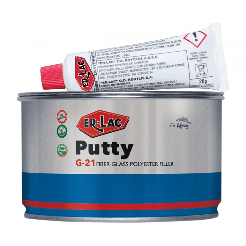 ERLAC FIBERGLASS FILLER PUTTY SET 0.75KG