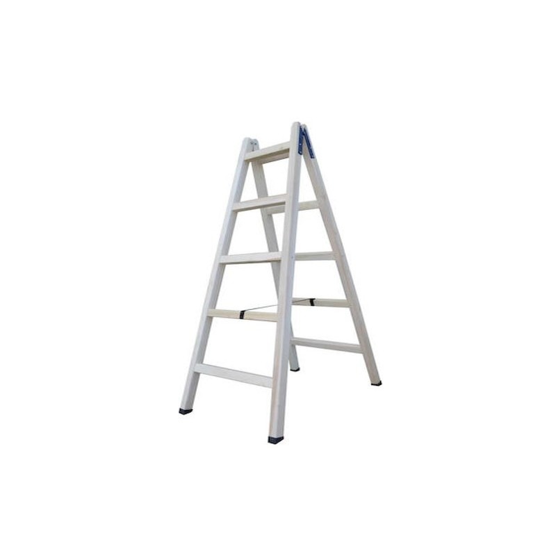 WOODEN LADDER WHITE 2M