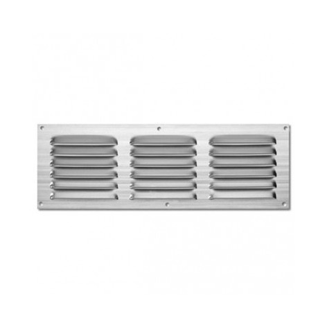 VENTILATION GRILL 140X360MM SILVER