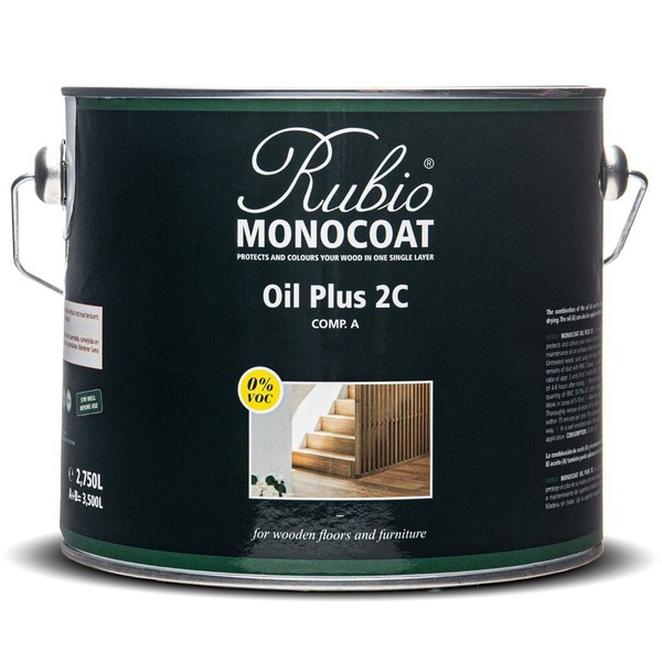 RUBIO MONOCOAT OIL + 2C - COMP A PURE 2.75LT 82.5-137.5 m²