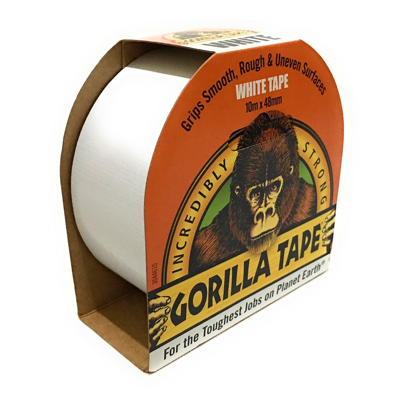 GORILLA TAPE-WHITE 10M
