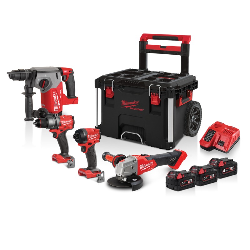 MILWAUKEE 4933499444 M18FPP4BJ-503P POWERPACK COMBO PACKOUT 18V