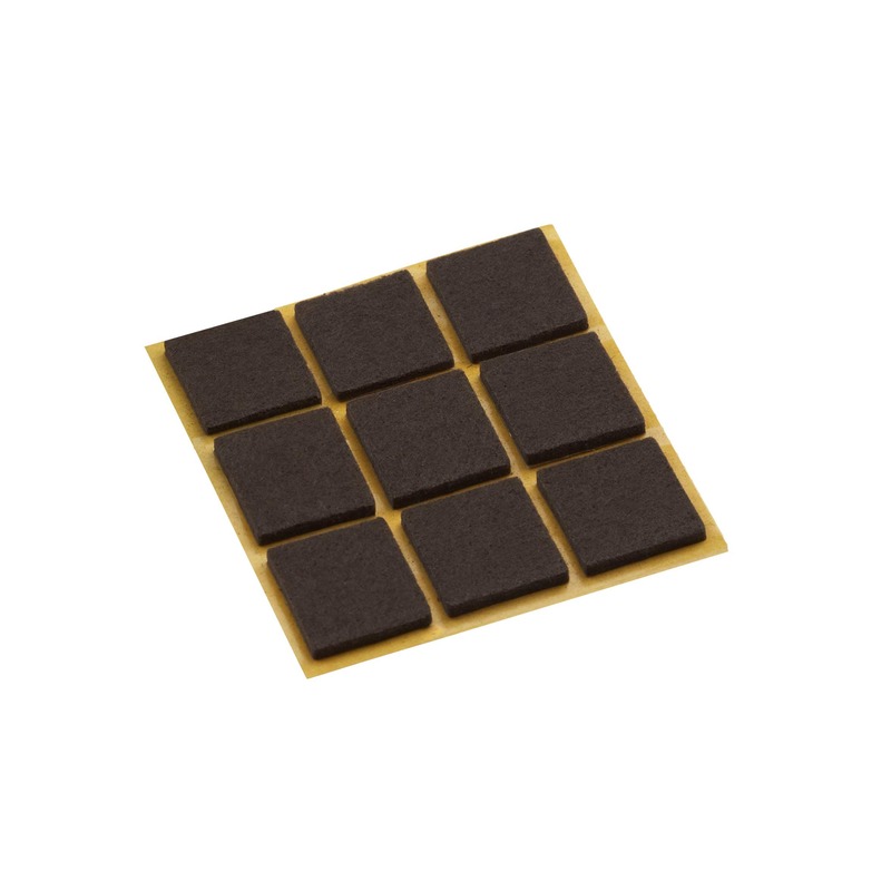 FELT GLIDERS BROWN 48 22X22MM