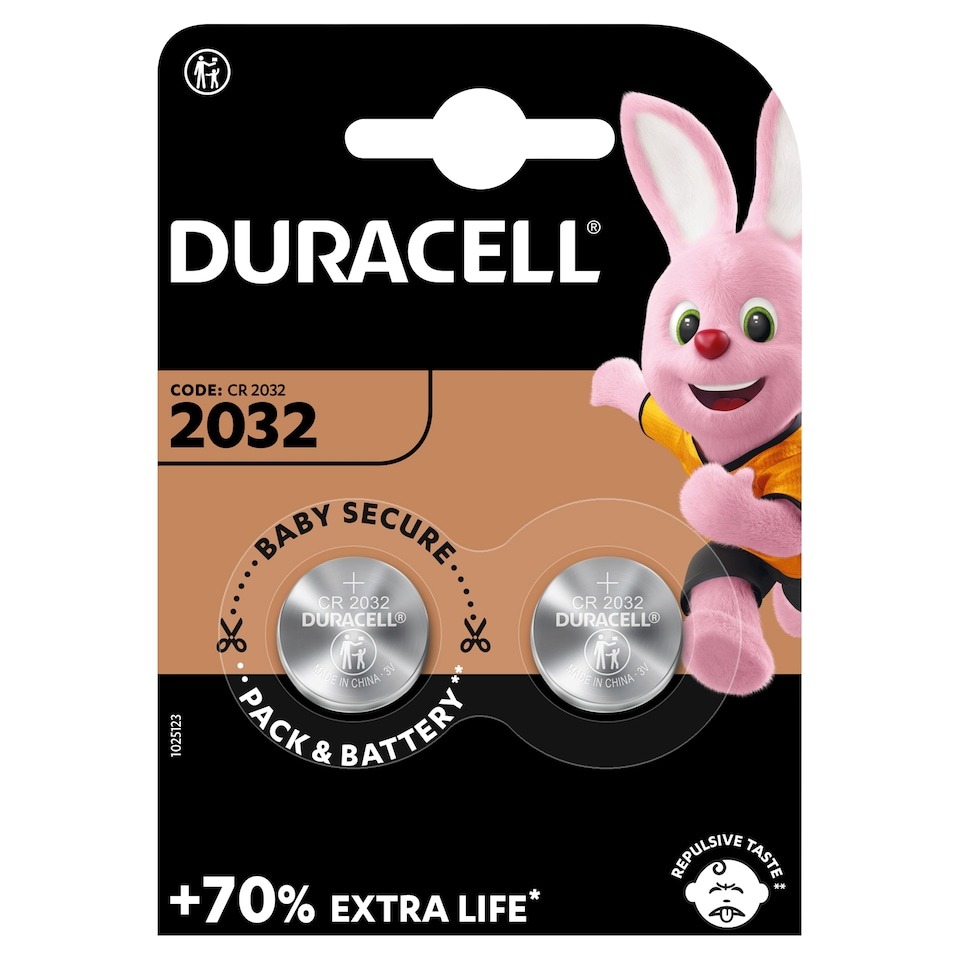 DURACELL SPECIALTY 2032 LITHIUM COIN BATTERY 3V