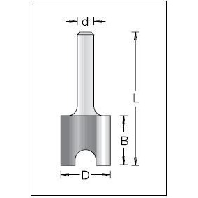 DIMAR 1074734 ROUTER BIT 1074734 25.4MM 1/4''