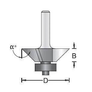 DIMAR 1180014 1/4" BEARING GUIDED CHAMFER CUTTER 31.8MM DIA X 12MM DEPTH