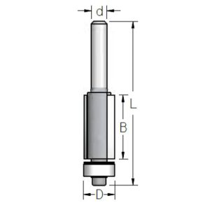 WPW F241274 TEMPLATE BIT 12.7X25MM 1/4'' SHANK