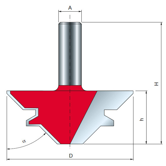 FREUD FR99-03512P LOCK MITRE BIT 45° D: 55MM R:23MM