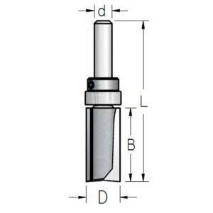 WPW PF41274 TEMPLATE BIT 12.7X25MM 1/4'' SHANK