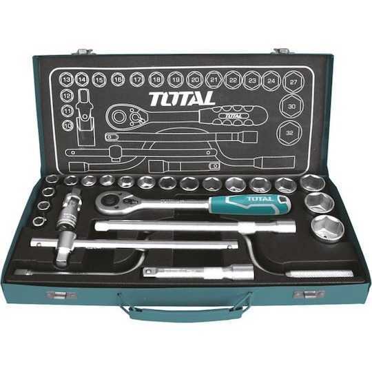 TOTAL 1/2" SOCKET SET 24PCS