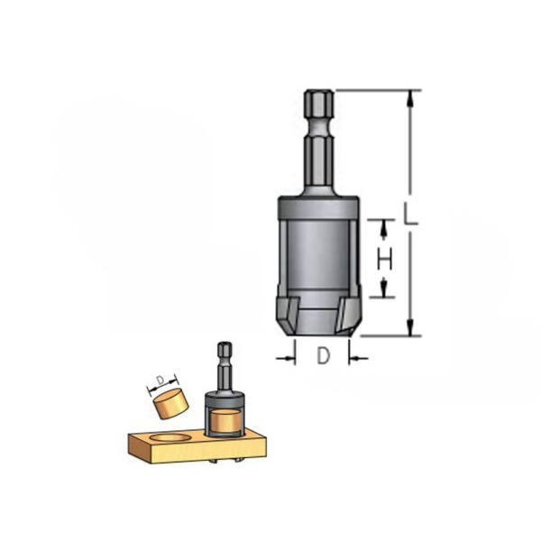 WPW PLUG CUTTER HEX 10MM