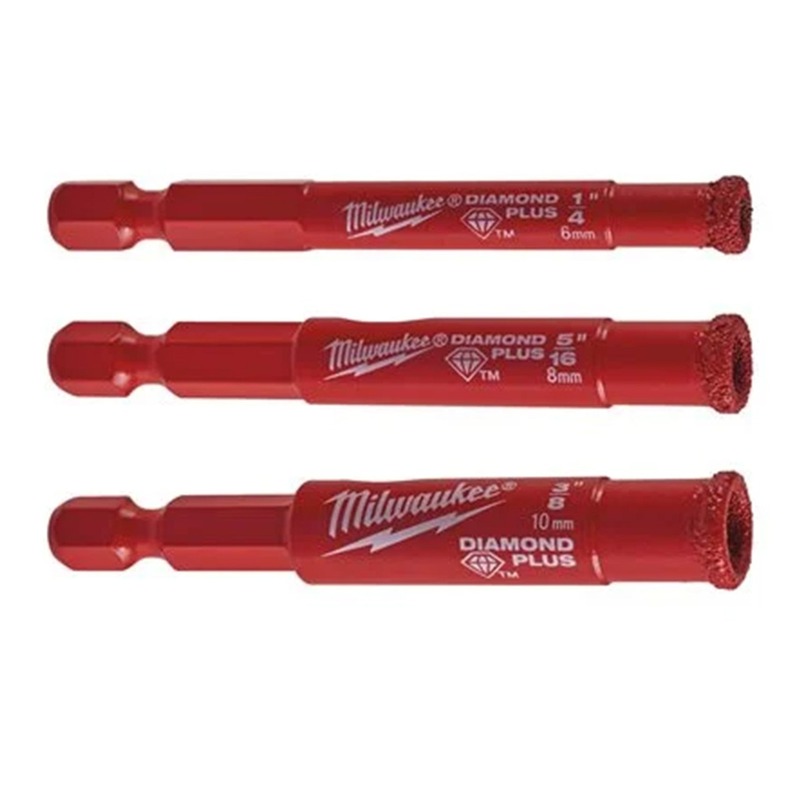 MILWAUKEE 4932498368 DIAMOND MAX TILE DRILL SET 3PCS
