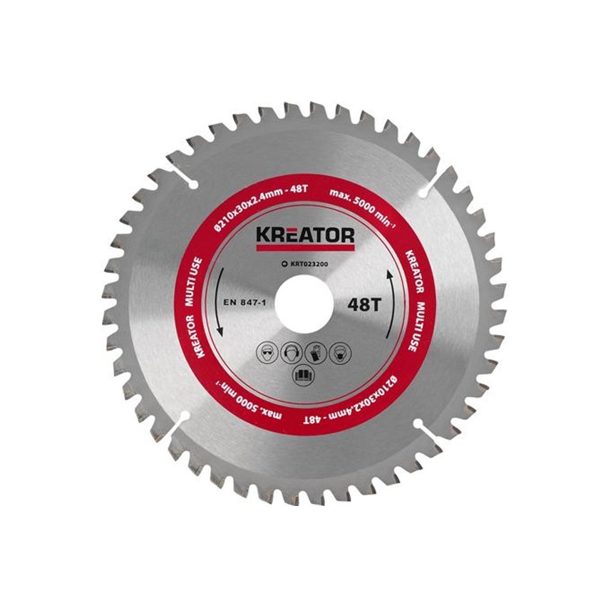 KREATOR KRT020505-254MM X 30MM 60T SAWBLADE MULTI USE