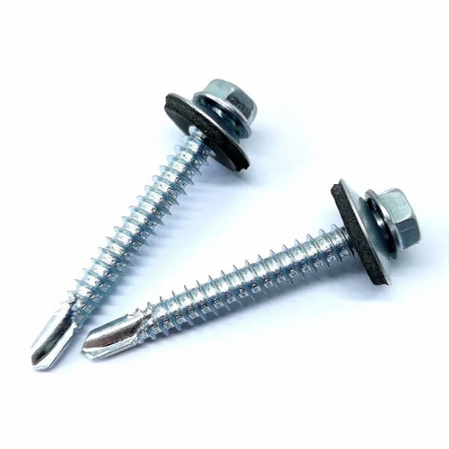 HEX GALVANIZED STEEL SCREWS WITH WASHER DRILL 5.5X32