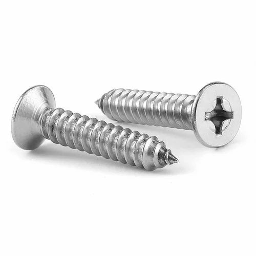 STEEL TAPPING SCREWS FLAT HEAD NO DRILL 4.8X25MM 200PCS