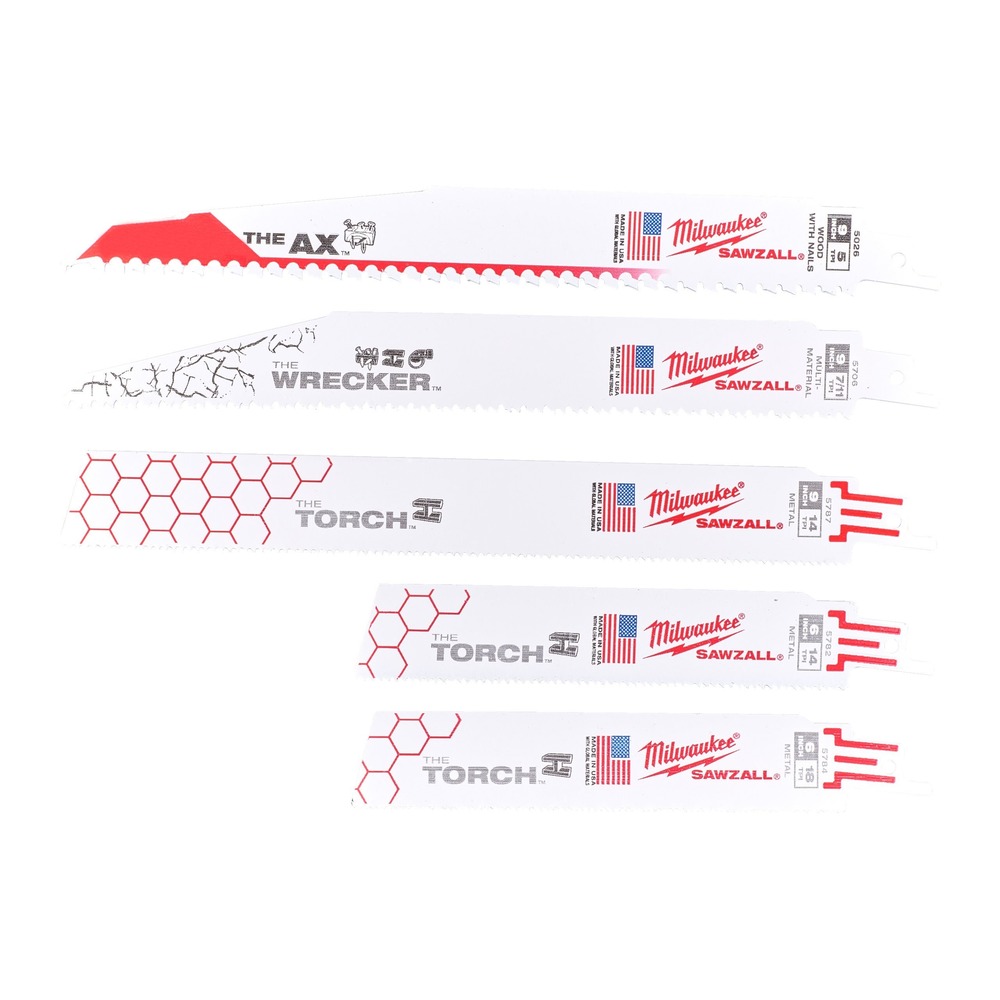MILWAUKEE 49222205 SAWZALL BLADES SET 5PCS