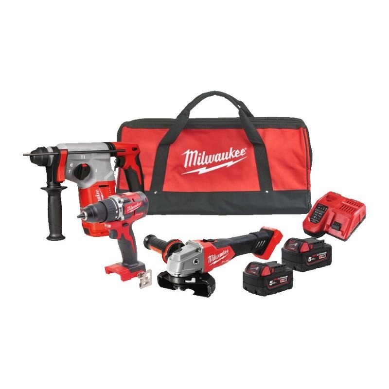 MILWAUKEE 4933492517 M18FPP3Q-502BEU PROMO POWERPACK COMBO KIT 18V
