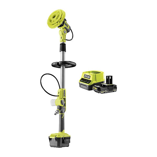 RYOBI R18TPS-120G 18V ONE+ TELESCOPIC POWER SCRUBBER KIT