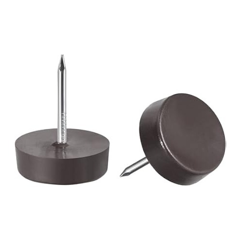 FURNITURE FEET WITH NAIL ROUND 18MM BROWN