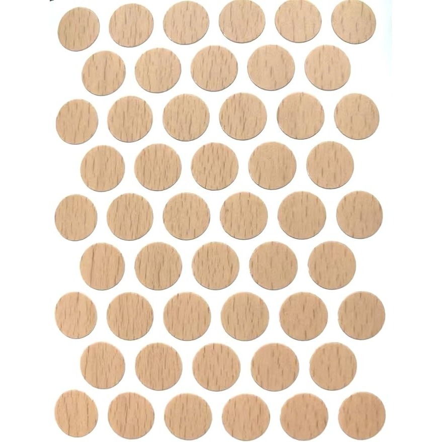 SELF-ADHESIVE SCREW HOLE STICKERS 50PCS BEECH