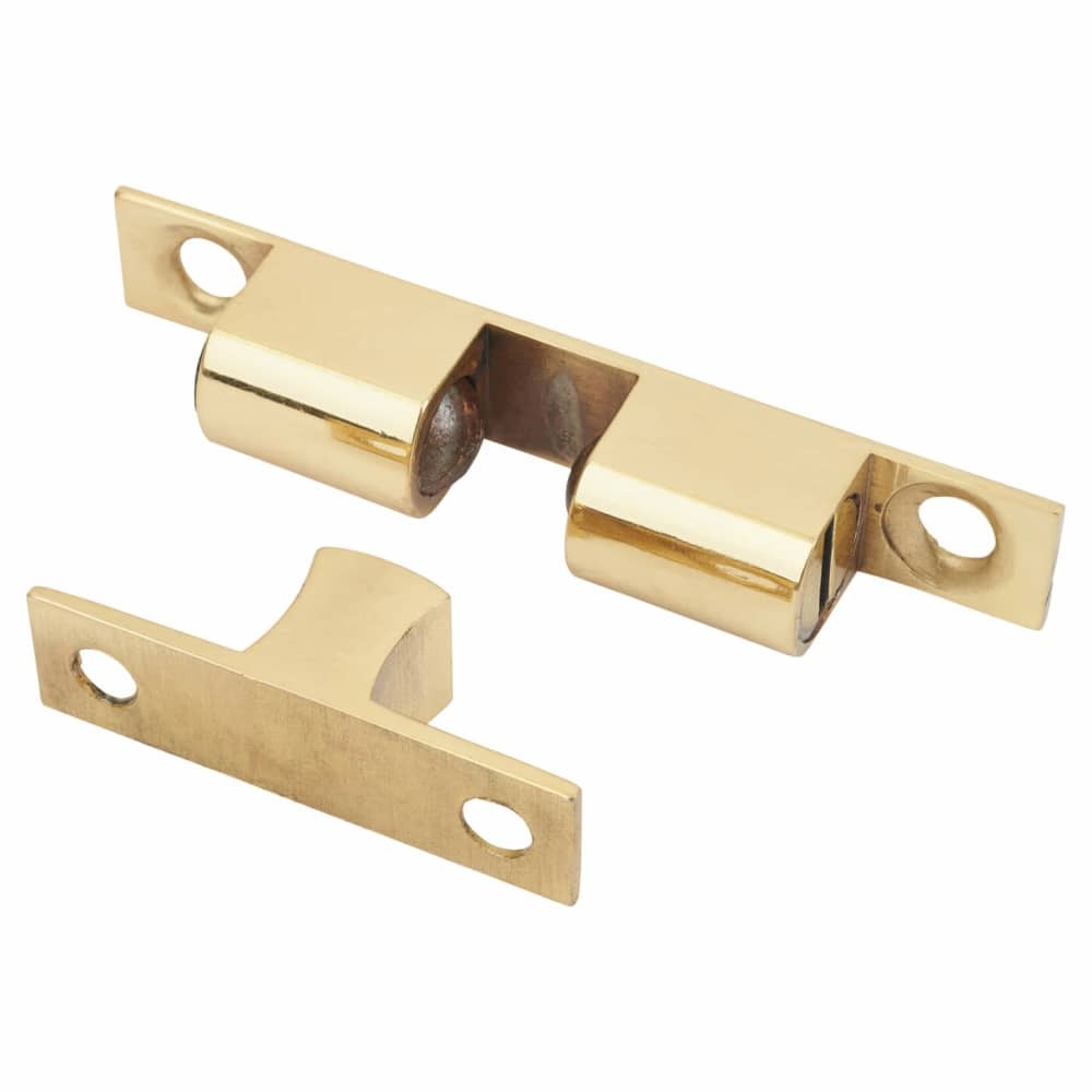 ROLLER BALL DOOR CATCH 50MM BRASS BC004