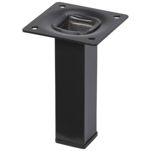 FURNITURE LEG ADJUSTABLE 5020 BLACK 80MM SQUARE