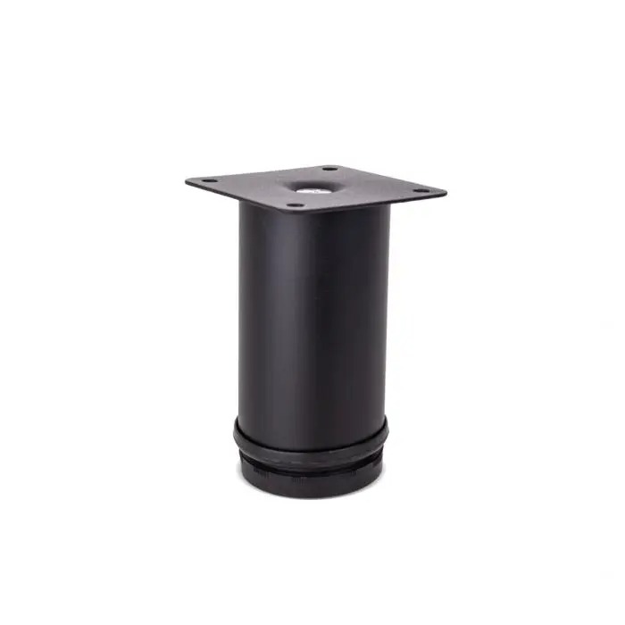 FURNITURE LEG ADJUSTABLE 5080 BLACK 100MM ROUND