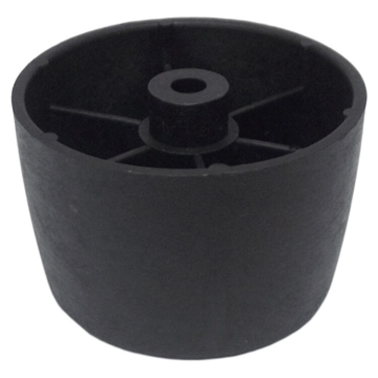 SOFA PLASTIC LEG BLACK 57X34MM