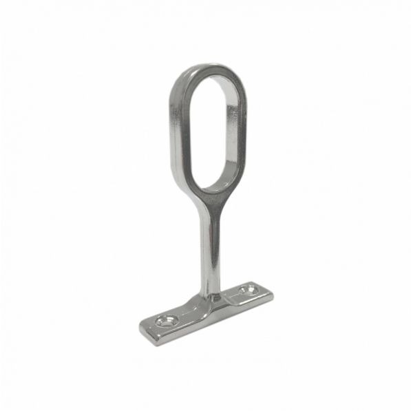 WARDROBE SUPPORT BRACKET OVAL TUBE CHROME