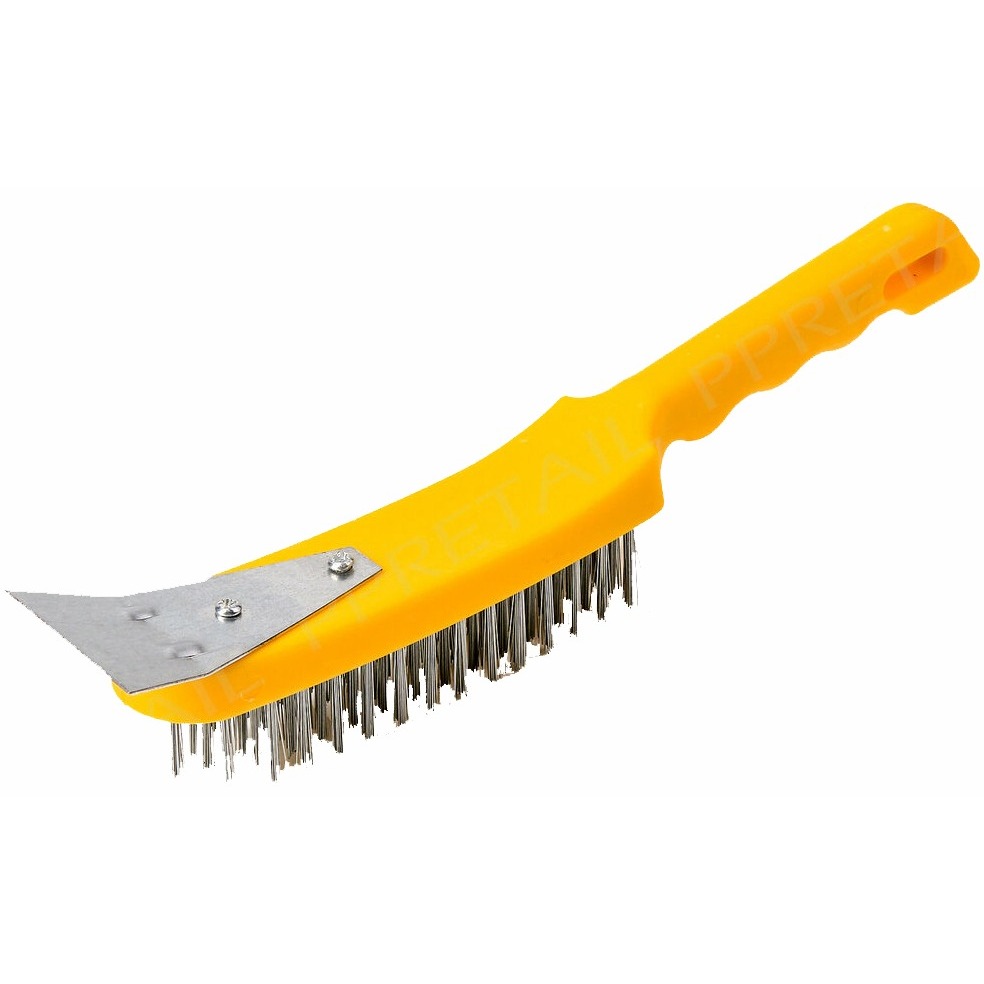 CROWN WIRE BRUSH PLASTIC HANDLE 3X19