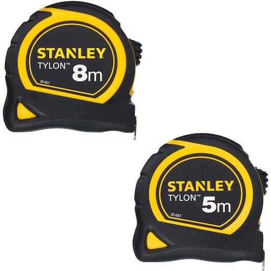 STANLEY Tylon tape measure promopack 8m + 5m