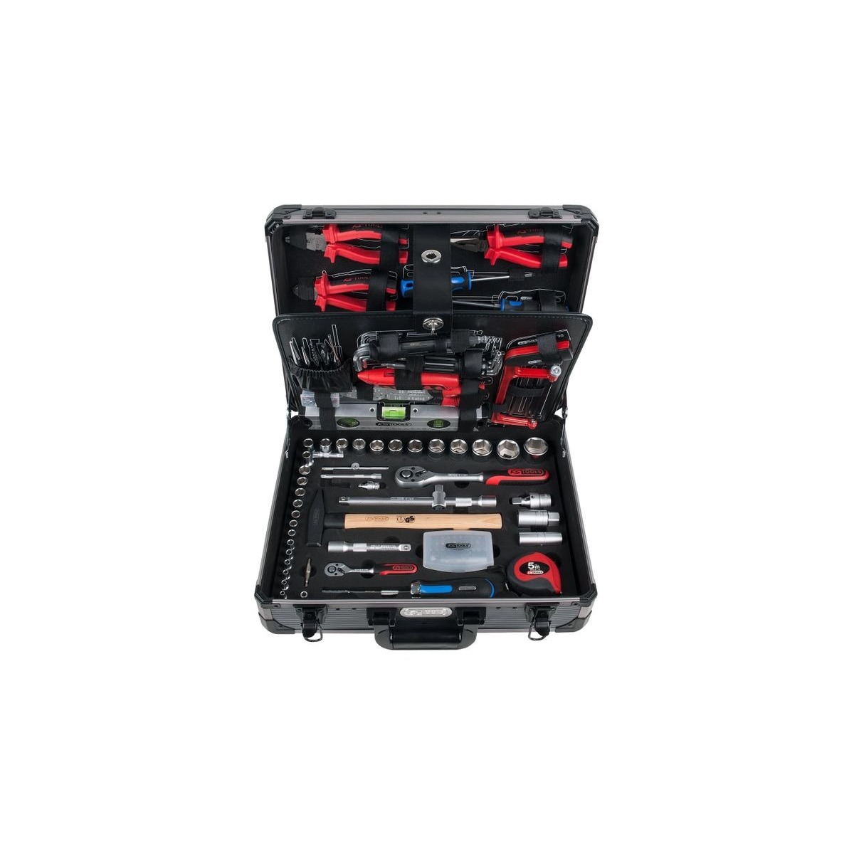 KS TOOLS 911.0727 SUPERLOCK UNI TOOL KIT, 127 PIECES, 1/4-INCH+1/2-INCH 7