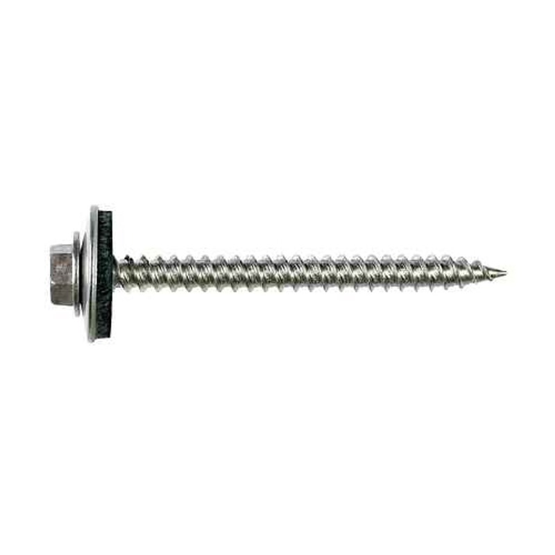 HEX HEAD WOOD SCREW WITH EPDM WASHER 6.3X50MM