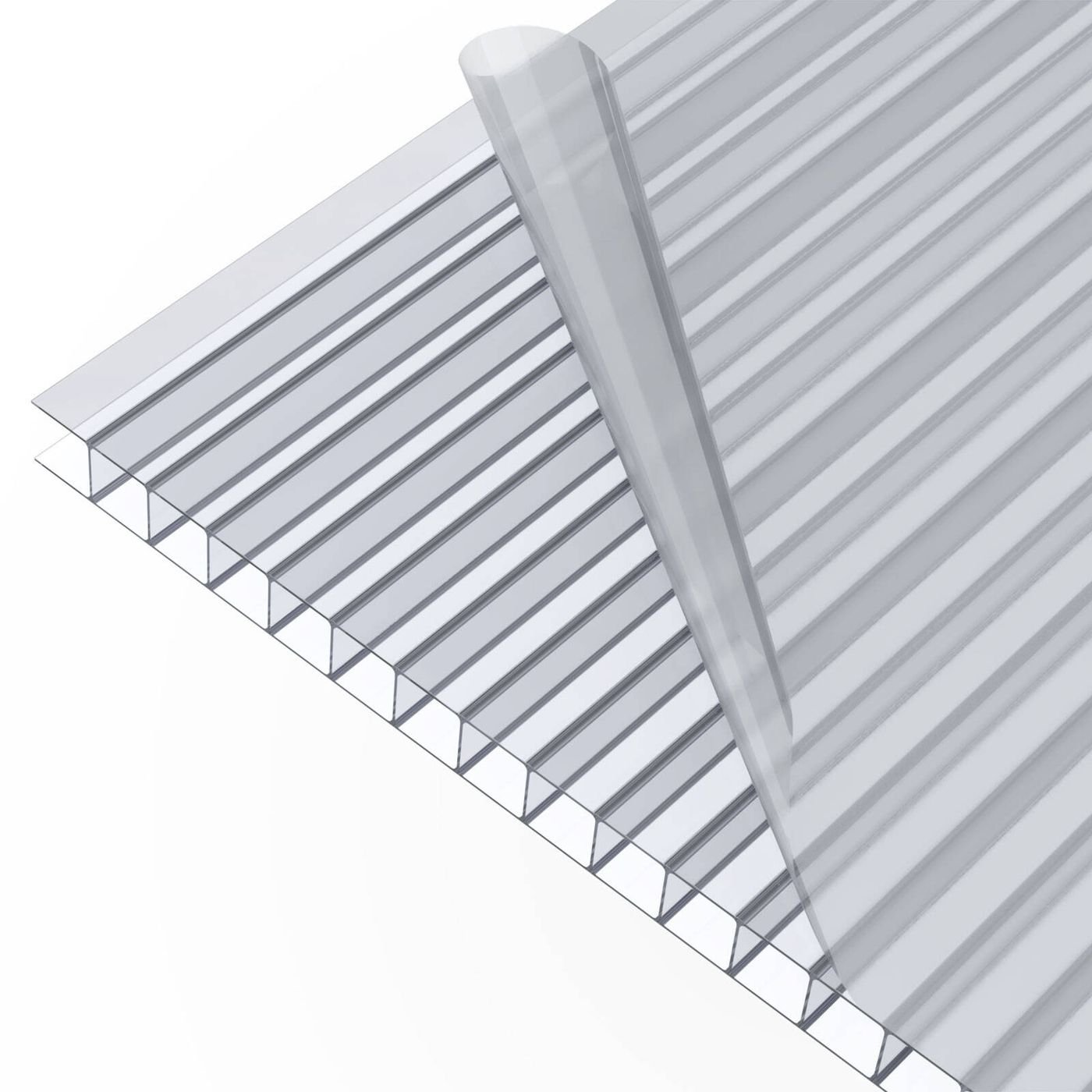 POLYCARBONATE SHEET CLEAR HOLLOW 10MM 210 X 100CM