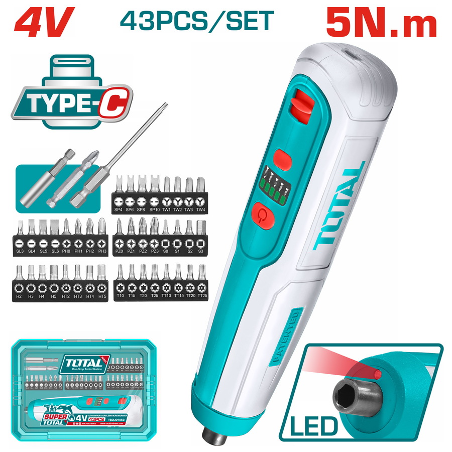 TOTAL SCREWDRIVER BATTERY 4V 1X1.3AH