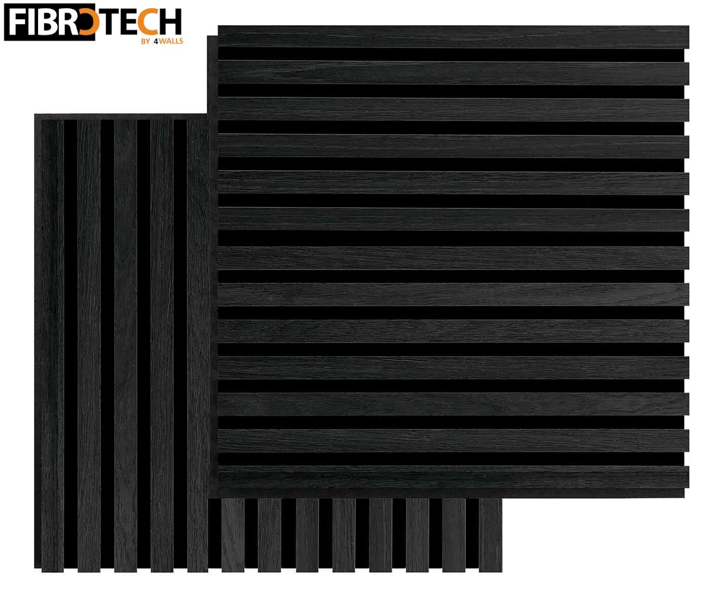 FIBROTECH 3D ACOUSTIC WALL PANEL BLACK OAK 3