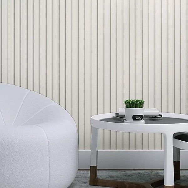 MDF 3D TWIX PANEL BEAT WHITE 3