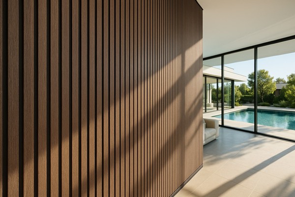 PS PANEL WITH 3D SLATS GOLDEN OAK/D.BROWN PIANO 4