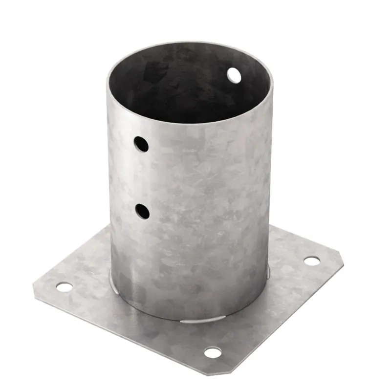 CIRCULAR POST BASE WITH BASEPLATE NR12