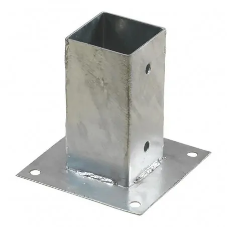 POST BASE WITH BASEPLATE 91X91X150MM