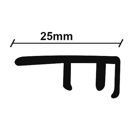 LAMINATE PROFILE STOP SILVER 25X2750MM