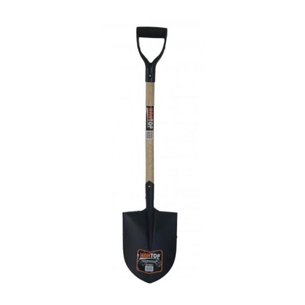 HANTOP SHORT PLASTIC HANDLE ROUND SHOVEL