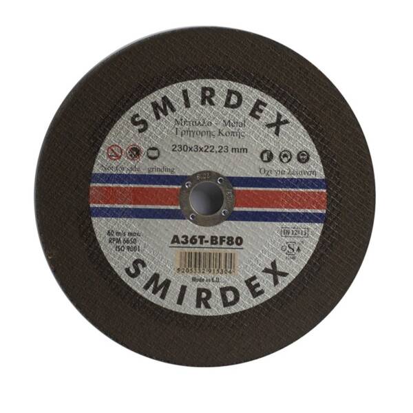SMIRDEX CUTTING DISC 230X3X22,3  METAL 3MM